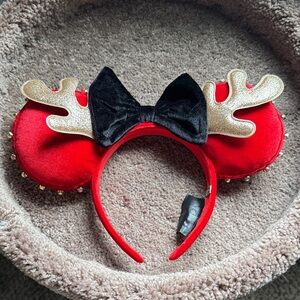 BaubleBar Red and Gold Reindeer Headband